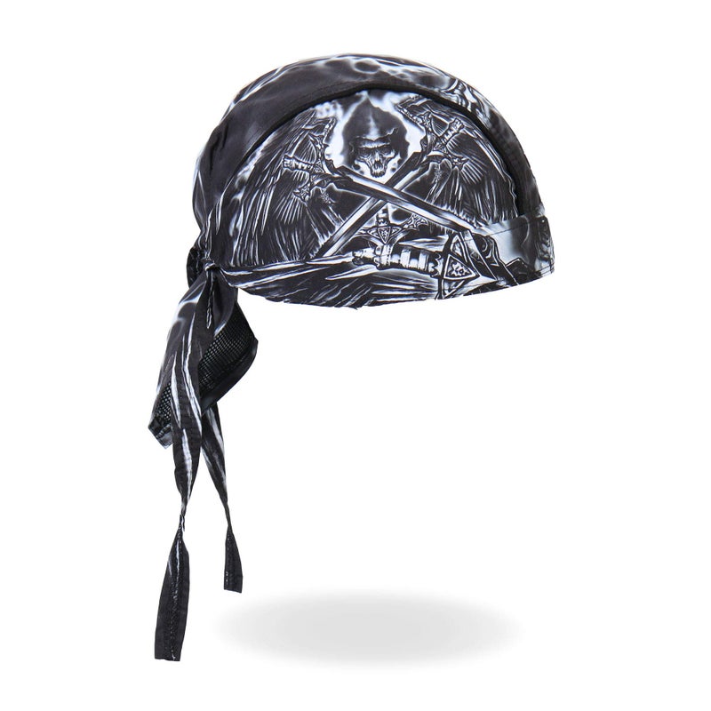 Hot Leathers 2284 Death Wings Head Wrap (Black, OSFM) - Image 4